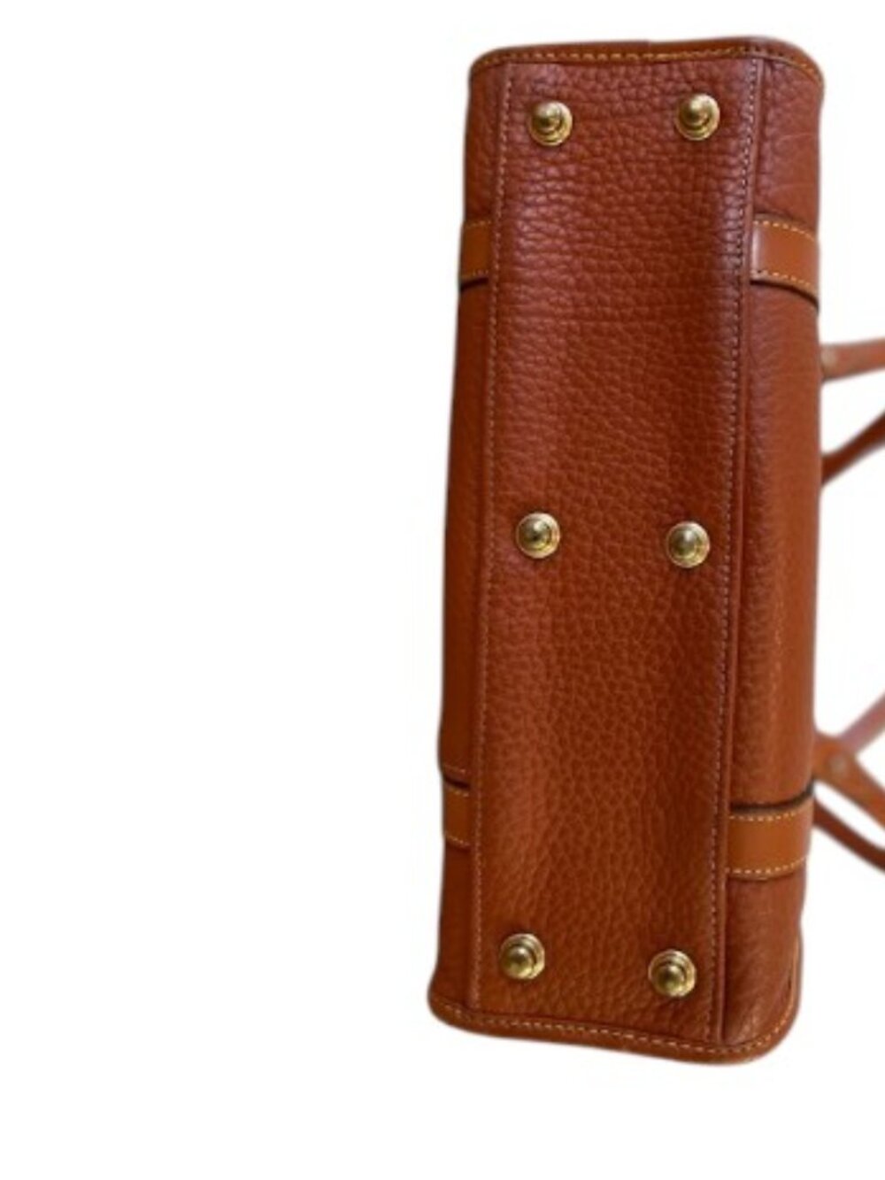 Dooney & Bourke All Weather Leather Rich Tan Shoulder Handbag Vintage - Picture 5 of 7